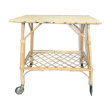 Vintage rattan serving table 1950