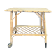 Table roulante en rotin 1950 vintage