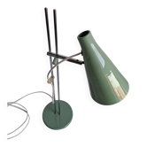 Josef Hůrka for Lidokov Midcentury Modern Table Lamp in Green Metal