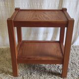 Solid pine side table - 1970s
