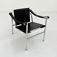 Fauteuil LC1 noir par Le Corbusier pour Cassina, 1970