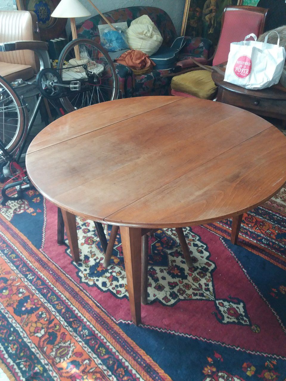 Wooden roundtable