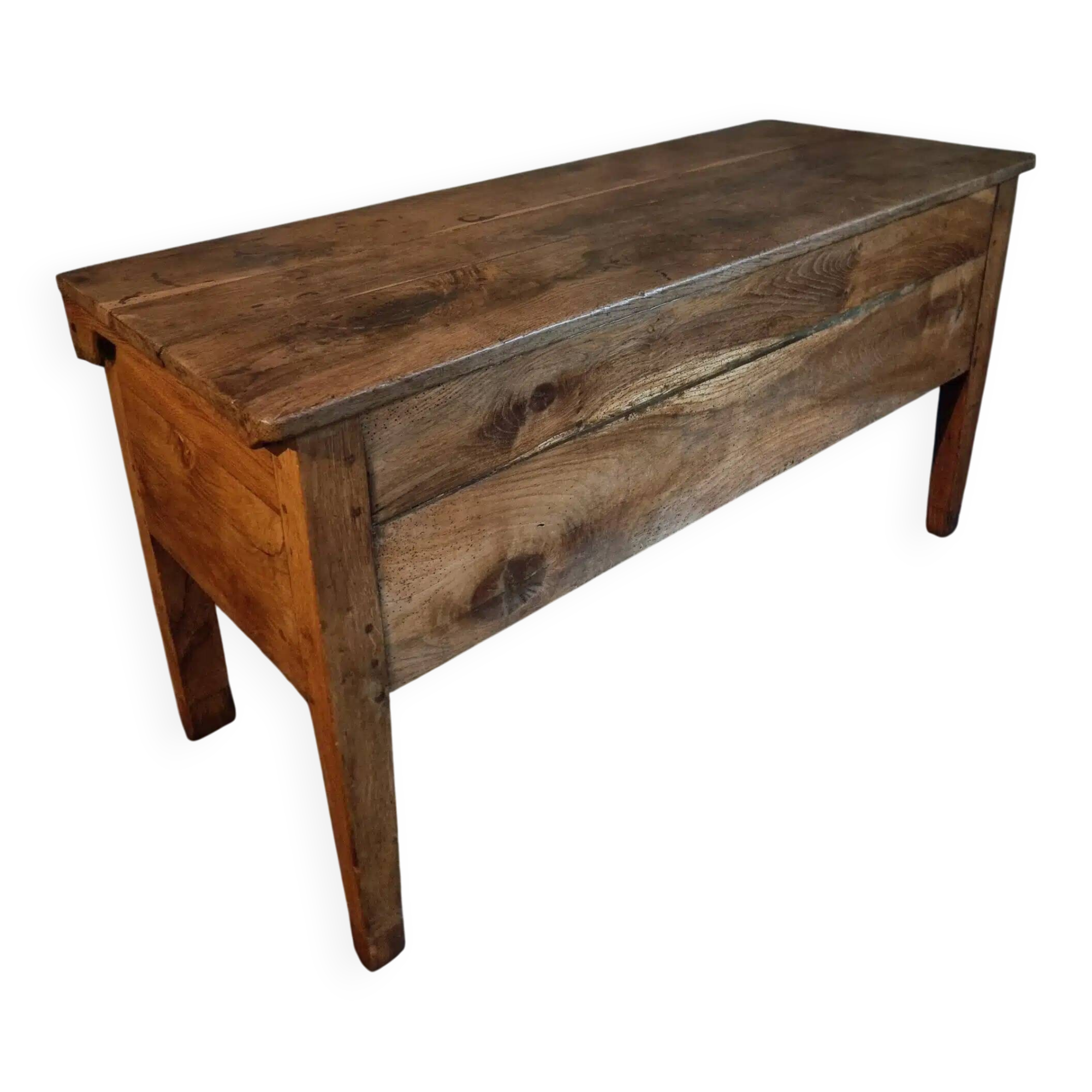 Old oak storage chest or flour bin