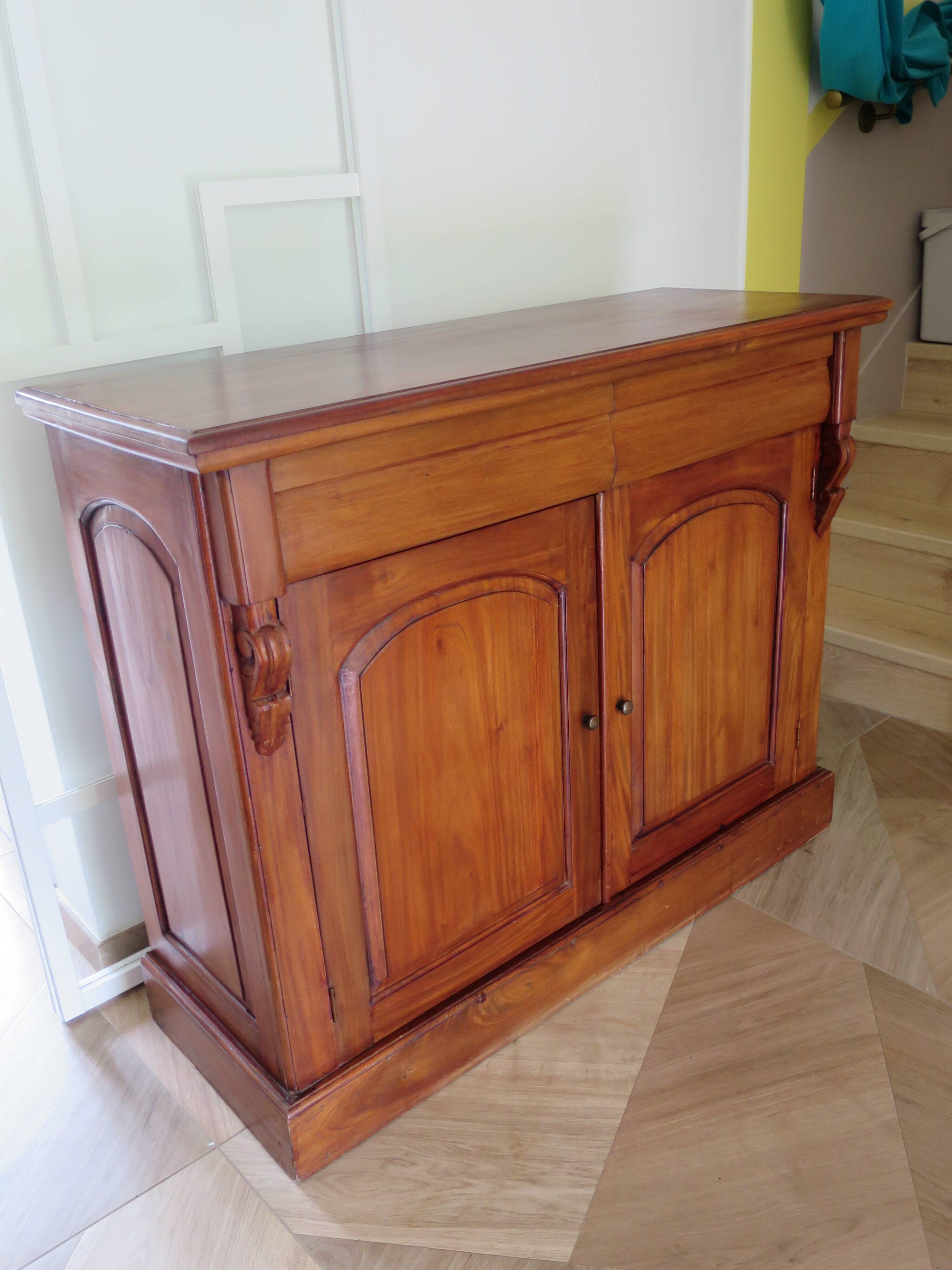 Rare mahogany buffet 2 doors-2 drawers - English style - Sideboard -Kareen Mausfield