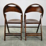 Pair of Bauhaus Folding Chairs B751 by Ligna, Czechoslovakia 1930s