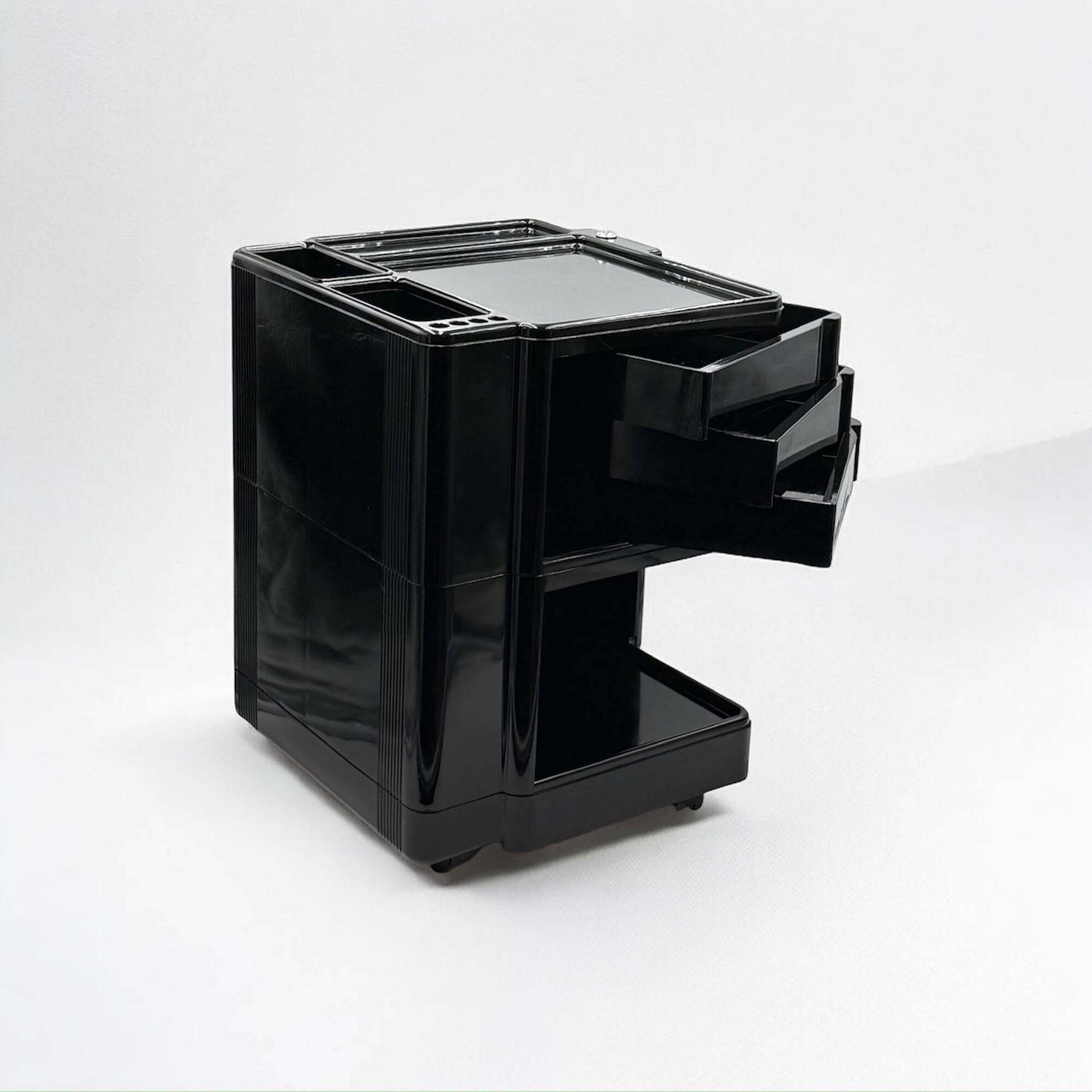 70s Organiser Trolley 'Superstile' Neolt in Glossy Black