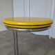 Vintage Yellow Bar Table: Chrome Bauhaus Style, 1970s High Coffee Table