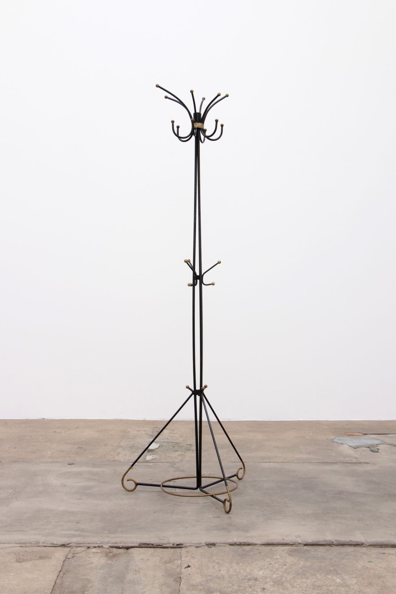 French Hand-forged iron coat rack design by Jean Royere, 1960