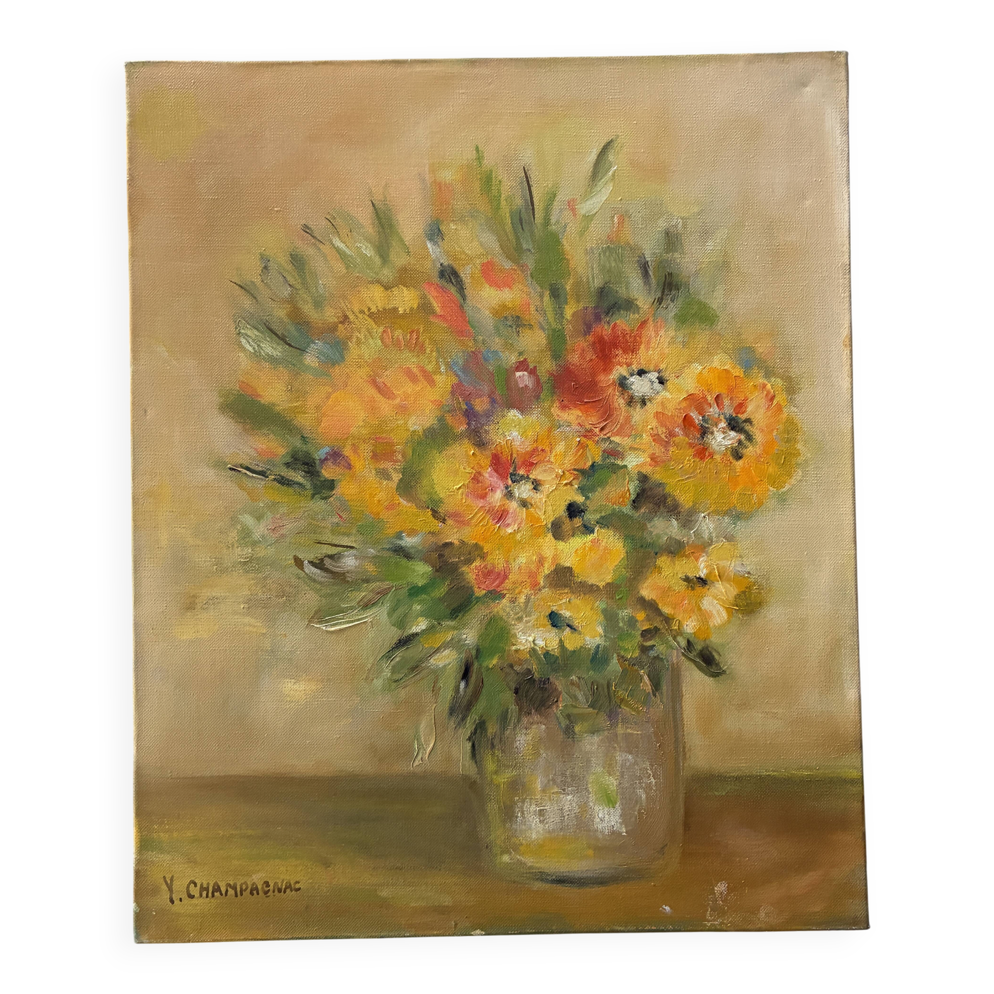 Oil painting on canvas Bouquet of flowers