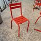 Living room garden terrace old metal tolix red