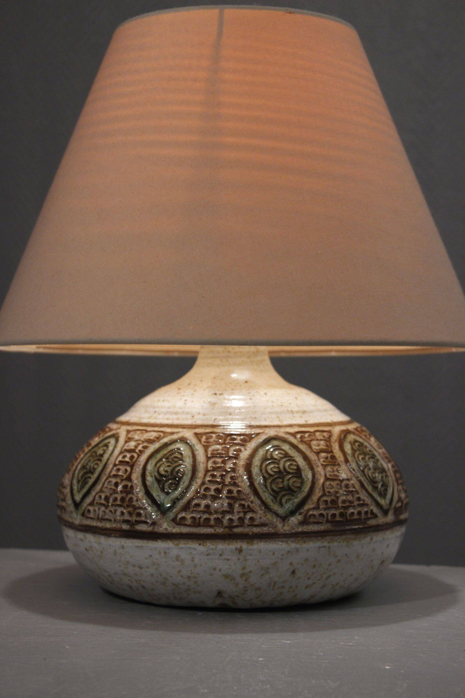 Marcel Giraud in Vallauris large stamped decorative lamp base 1960s