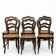 Série de 6 chaises à dossier trilobé de style Louis-Philippe