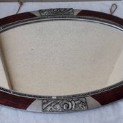 Miroir ovale en bois