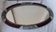 Oval wooden mirror