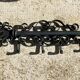 Key-shaped key holder and coat rack set, wrought iron