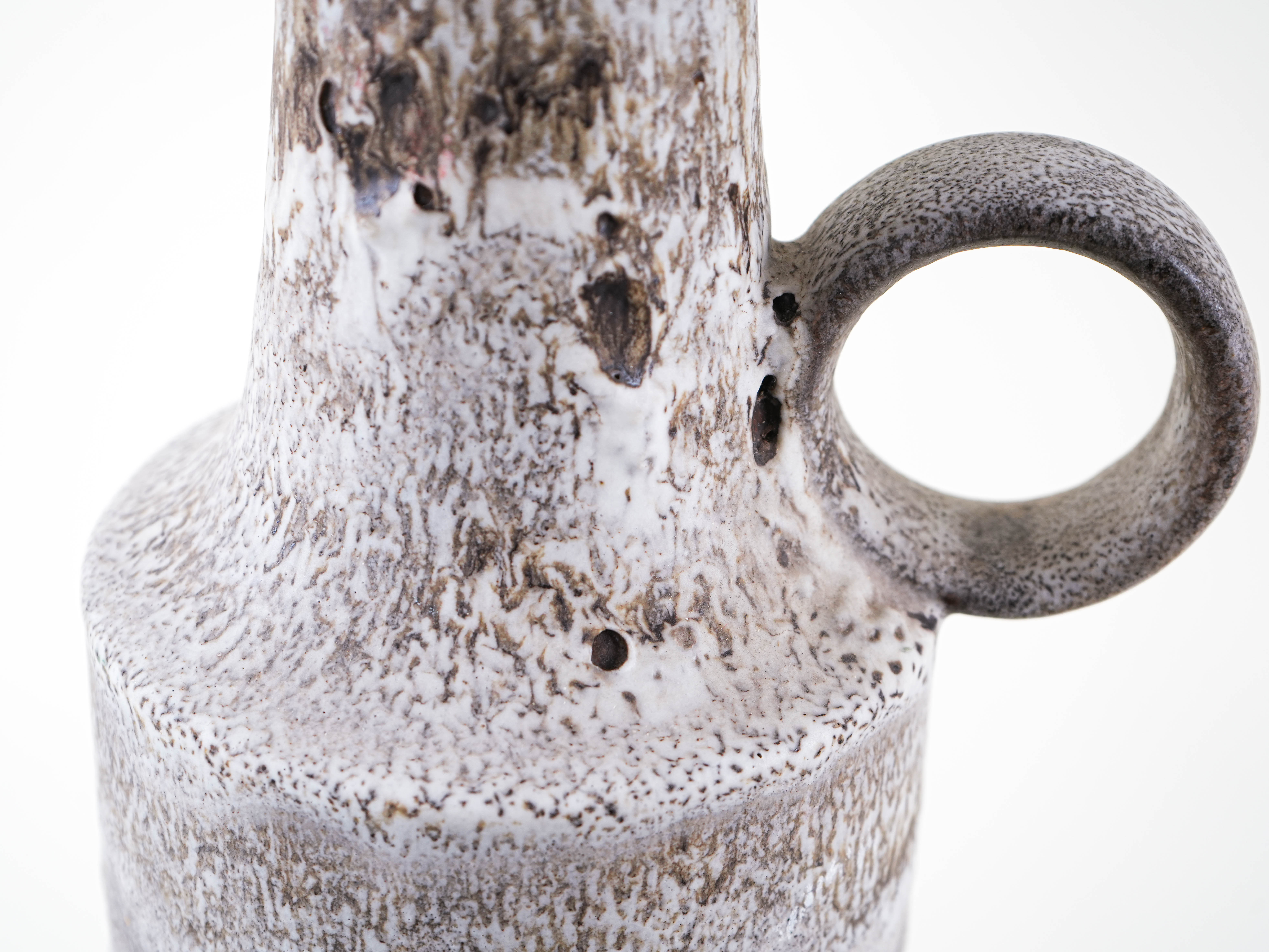 Ceramic vase with a handle, German design, 1960s, made in West Germany