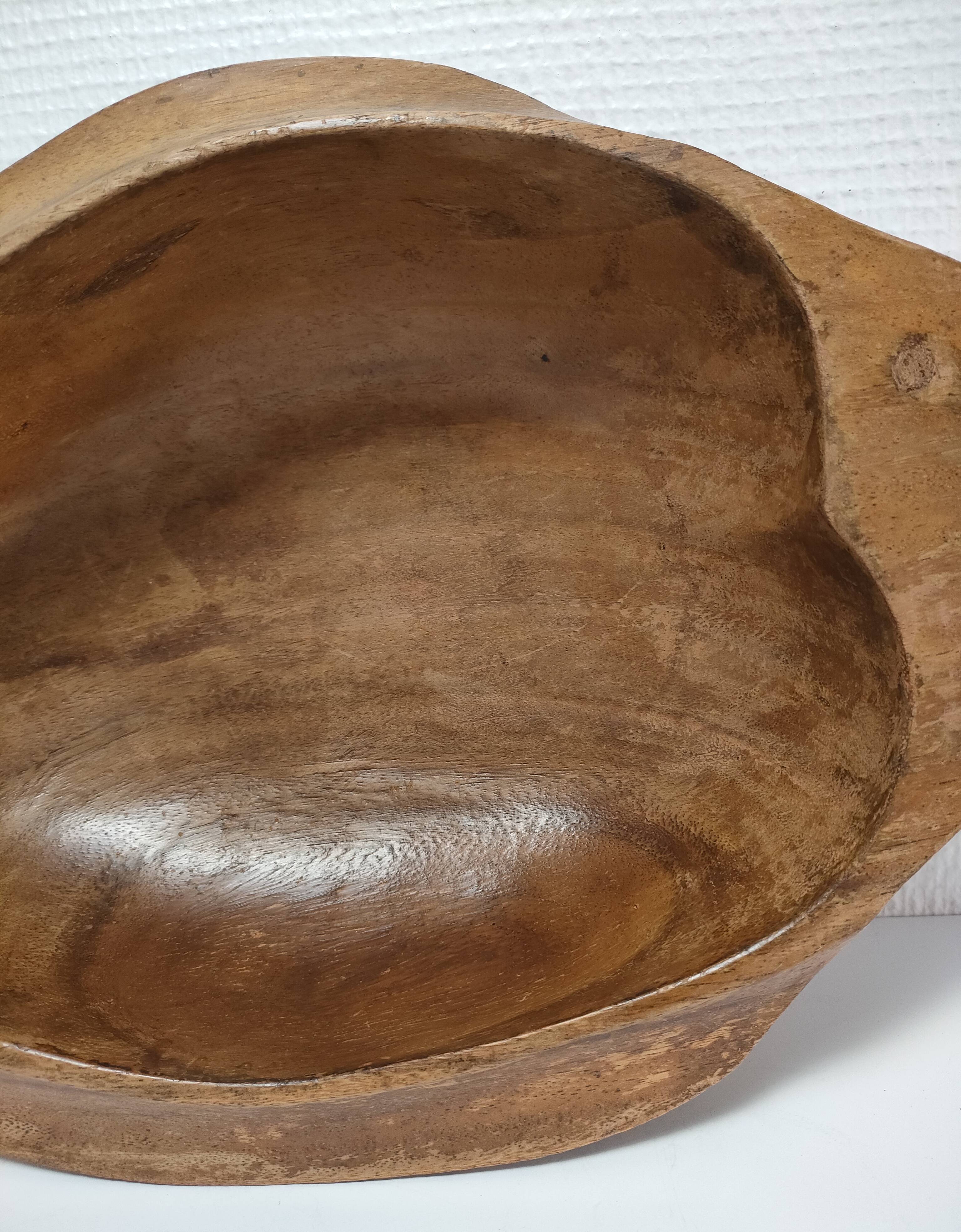 Zoomorphic cut fish wood carved vintage