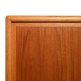 Scandinavian highboard sideboard, 1950s/60s, oak & teak, three doors