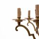 Brass chandelier, France, mid-20th century.
