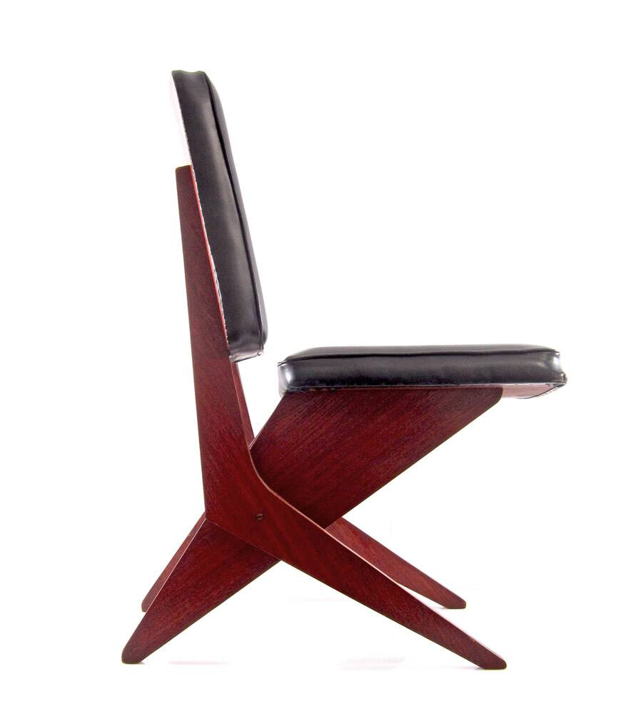 Pastoe FB 18 scissor fifties dining chair by Jan van Grunsven