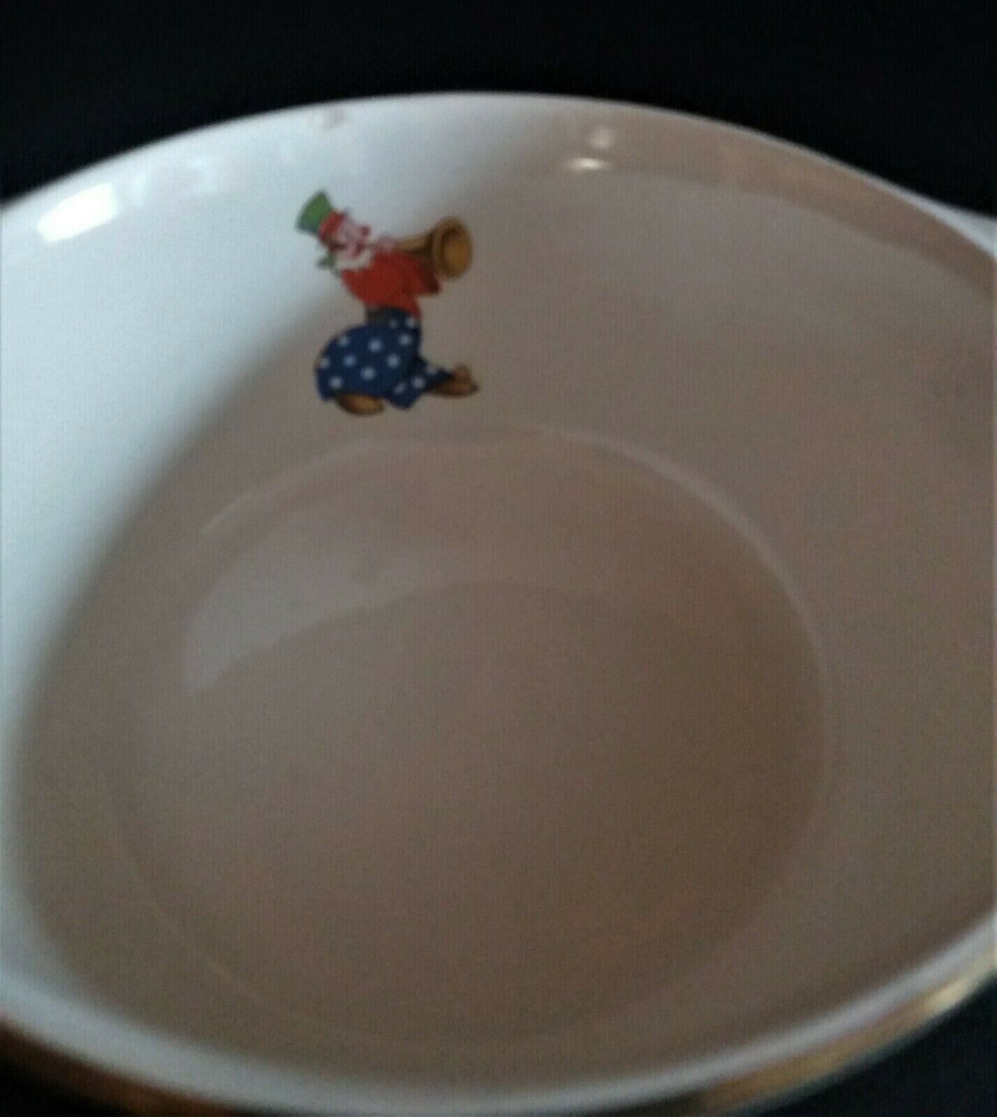 Earthenware bowl Sarreguemines décor clowns 60s