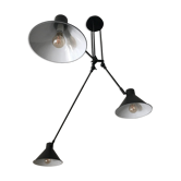 Lampe suspension Dione en métal noir style industriel