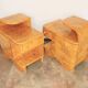 A set of Art Deco bedside tables from the 1940s.