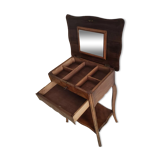 Vintage wooden dressing table with key