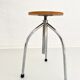 Vintage industrial workshop stool, adjustable tripod, 1960s–70s