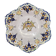 Assiette unique en faïence française vintage de Le Renoleau peinte à la main, 30 cm