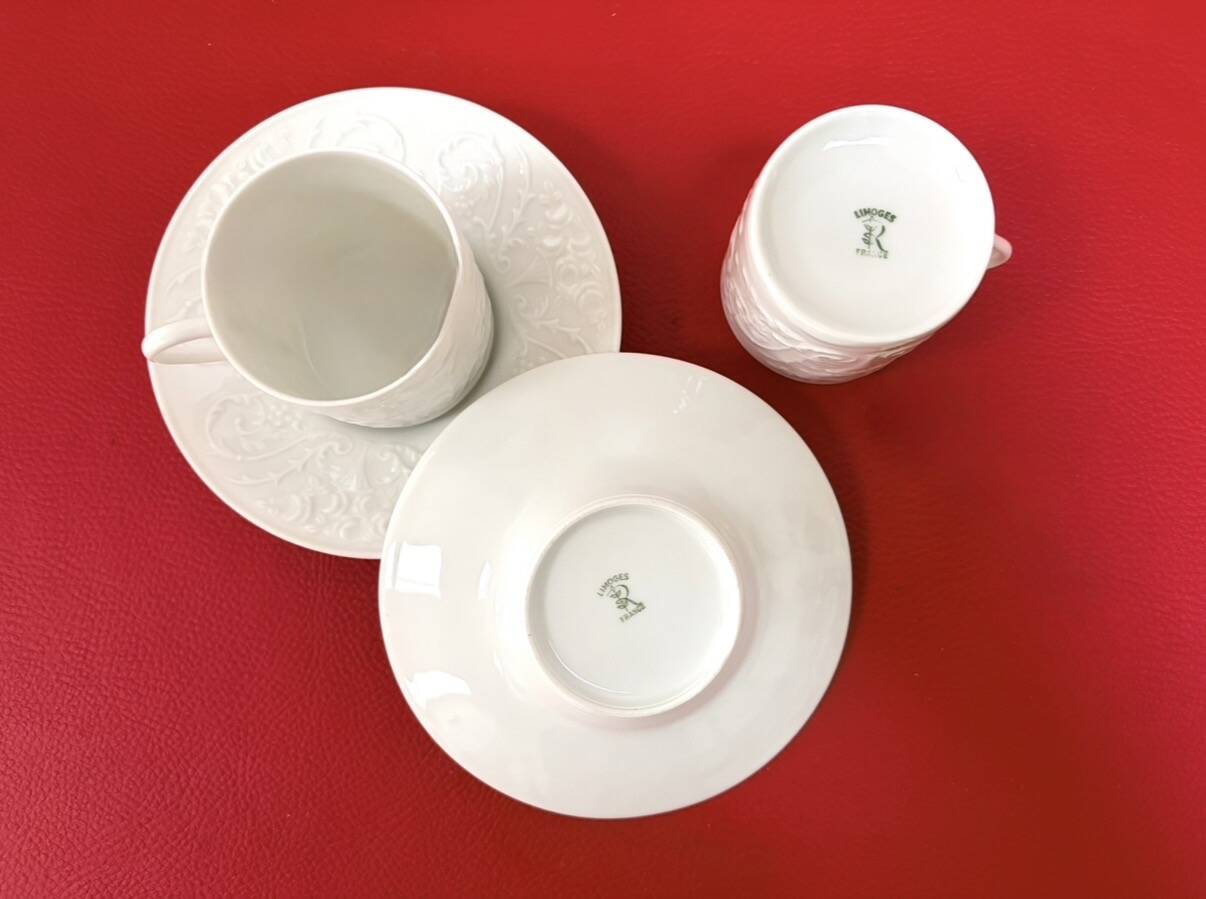 Pair of Limoges porcelain cups - Maison Raynaud - Washington