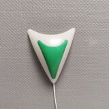 Beautiful and fun wall lamp, in hard pressed white plastic danish 1980s