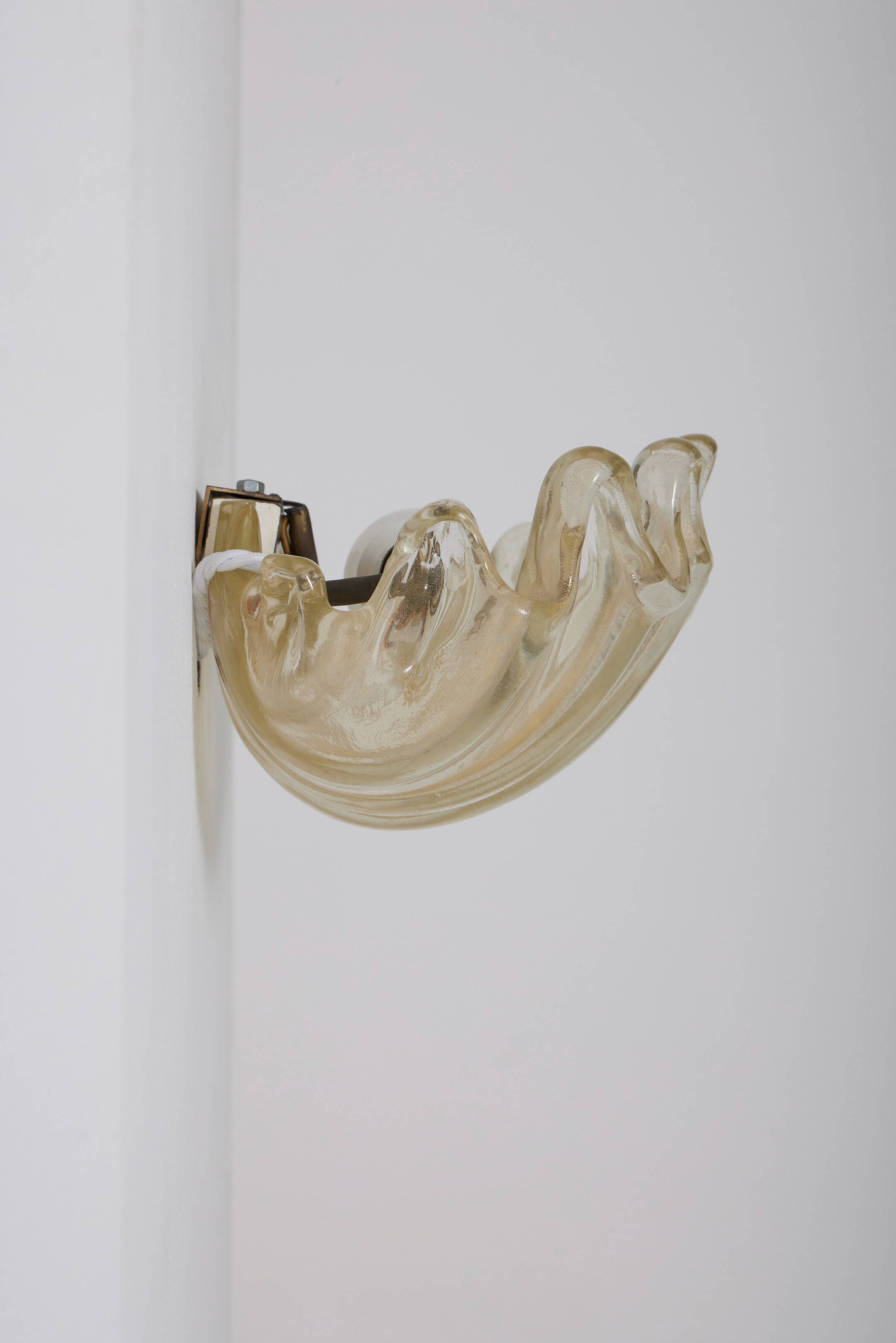 Barovier & Toso glass shell wall lamp
