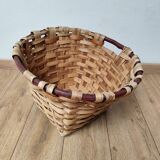 Chestnut basket wicker and rattan