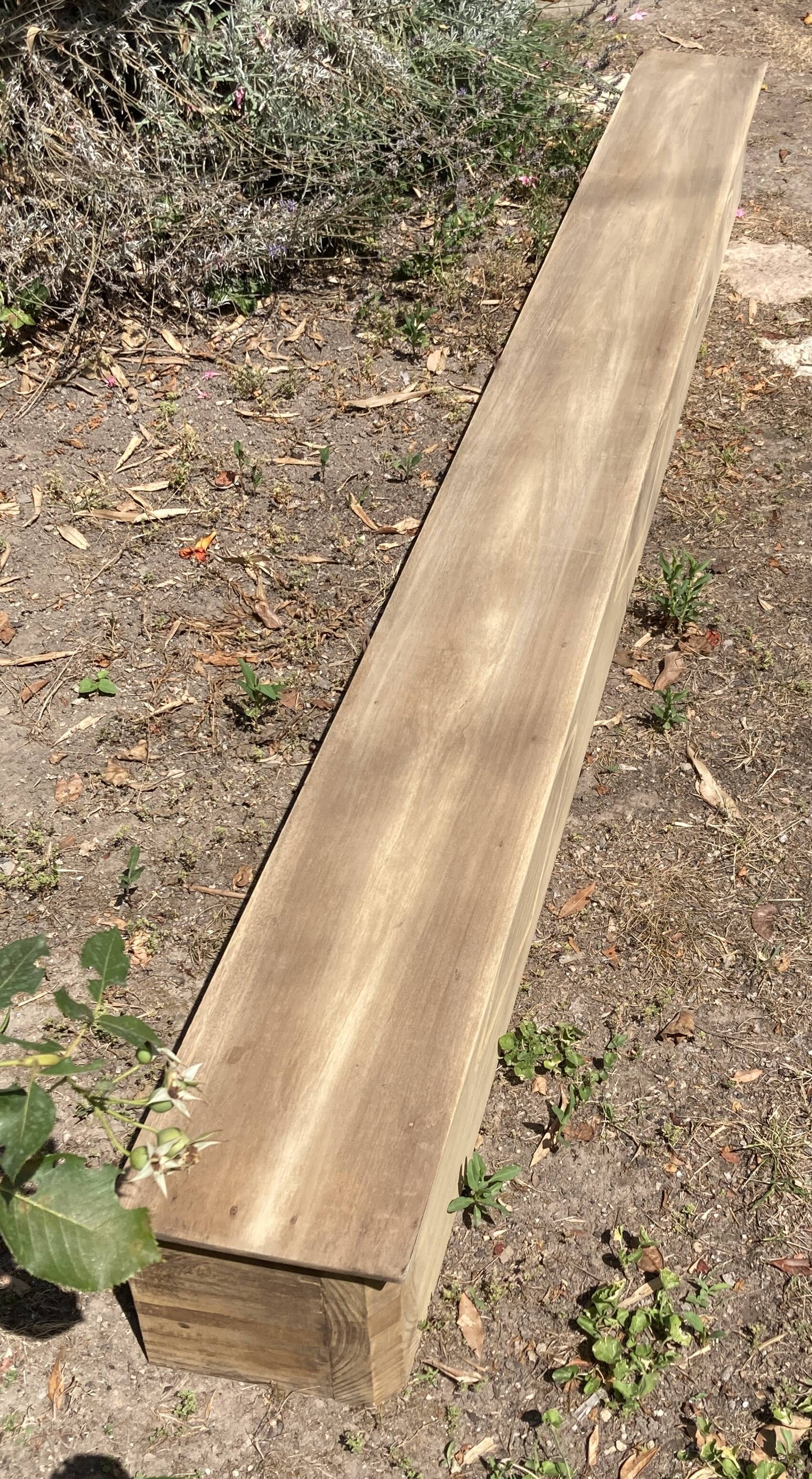 Very large and long shelf - 2m40 - raw wood