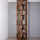 Grande bibliothèque pivotante en bois, design italien vintage des années 1960, pour le centre de la pièce.