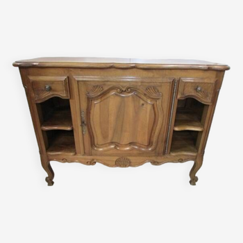 serving buffet in blond walnut