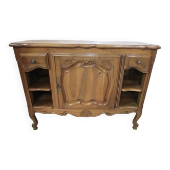 serving buffet in blond walnut