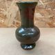 Old vase le cep green & red sandstone made in france vintage