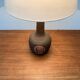 Brutalist Danish studio ceramic table lamp, 1979