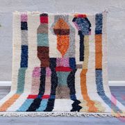 Authentic Moroccan wool rug handwoven, 250x150 cm