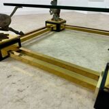Old brass and gilded bronze table horses design from the 70s vintage Horses