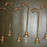 Paires de 2 crochets pour embrasses en laiton ancien