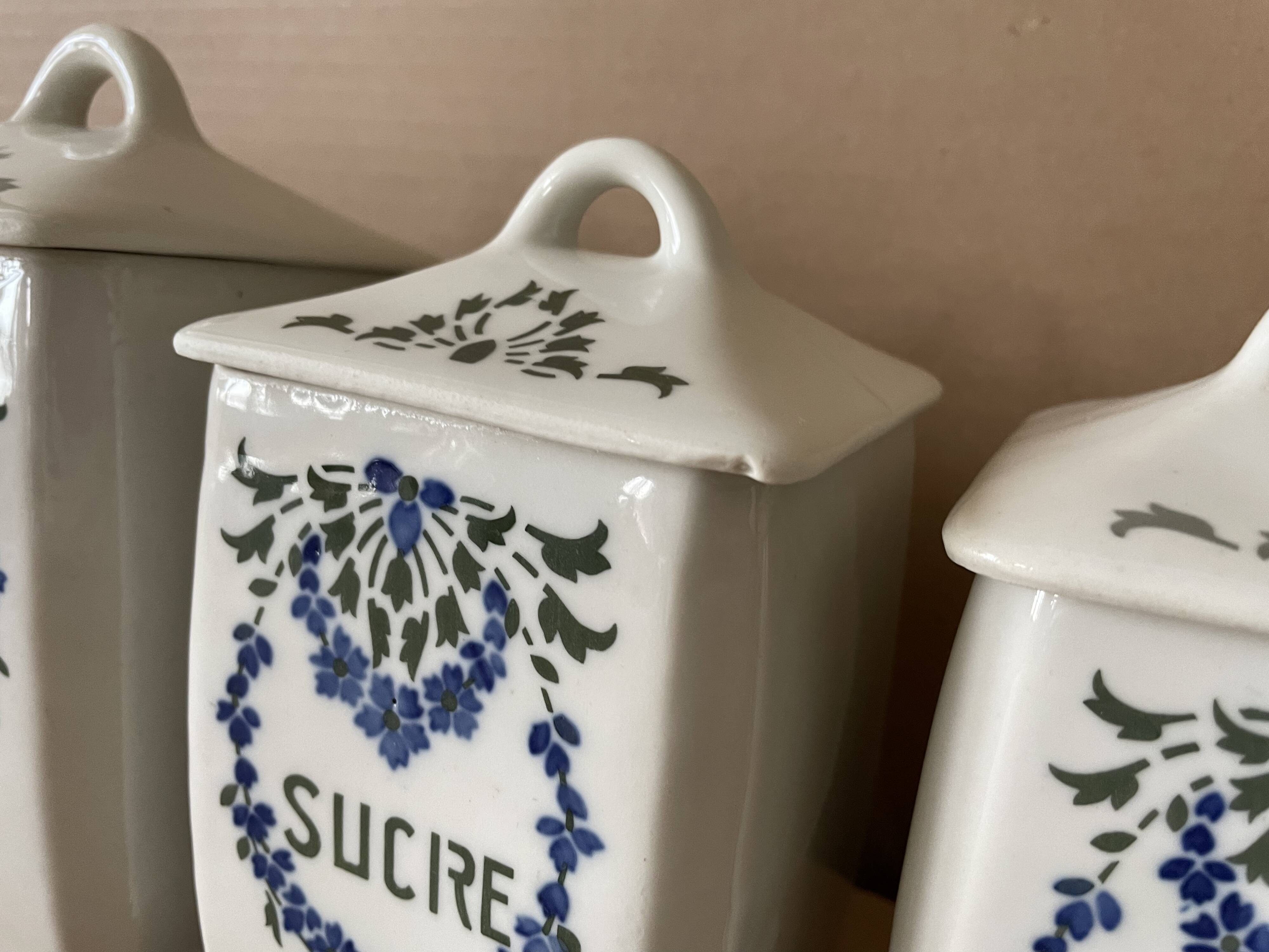 Set of 6 old spice jars