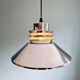 Chromed metal pendant lamp, Scandinavian design, 70s