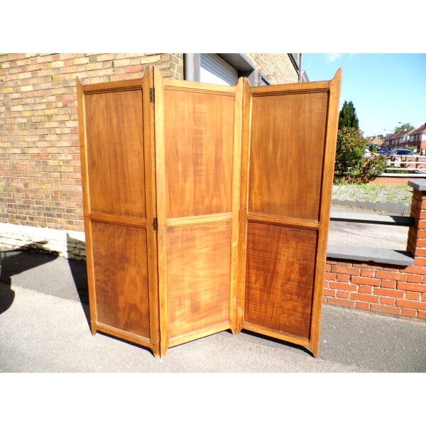Antique wood screen 3 panels