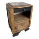 black Art Deco bedside table