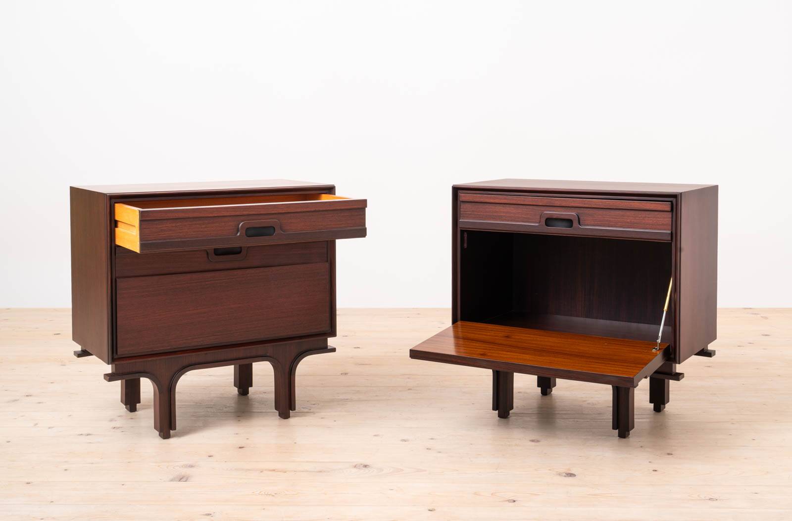 Pair of Italian Bedside Cabinets attributed to Bernini, Italy, circa 1965