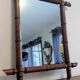 Miroir baambou vintage 52 x 42 cm