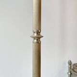 Vintage brass and bronze tripod floor lamp